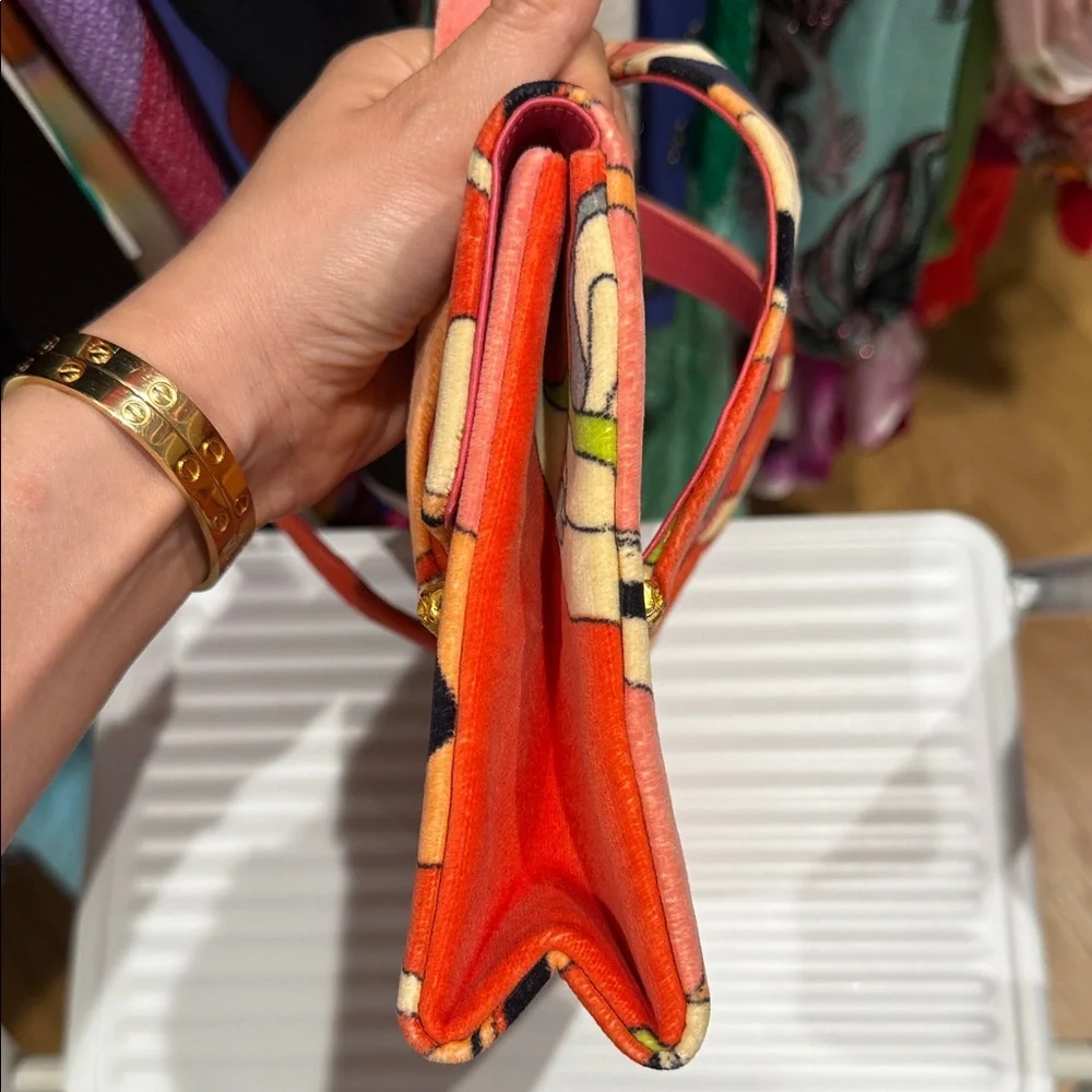 Emilio Pucci Red and Orange Vintage Rare Top Handle Bag - Picture 14 of 16